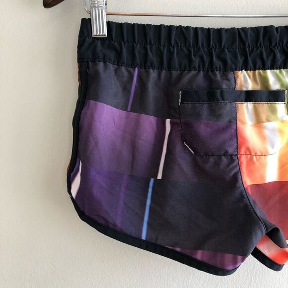 Hurley Phantom Sporty Athleisure Rainbow Mini Short Board Shorts Black - Picture 7 of 12